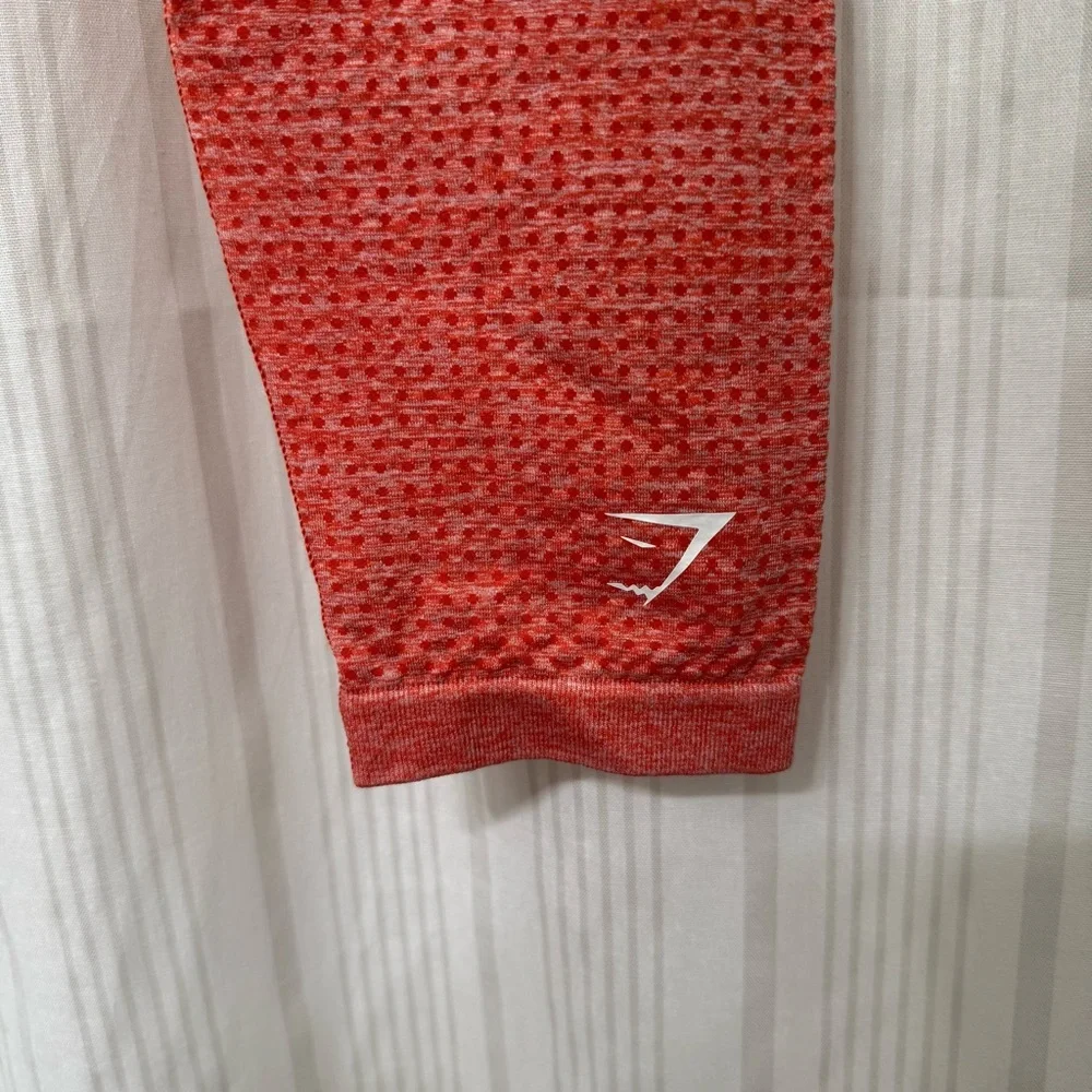 Orange GYMSHARK VITAL SEAMLESS 2.0 LEGGINGS in Chili Red Marl - Picture 6 of 6